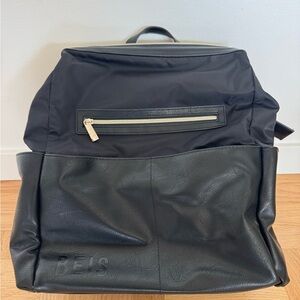BEIS Diaper Bag Backpack - Great condition - Black with gold hardware